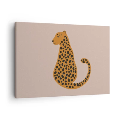 Schilderen op canvas - Luipaardprint is een modieus print - 70x50 cm