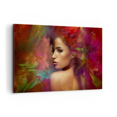 Schilderen op canvas - Mooier dan een regenboog, zo delicaat als een mist - 120x80 cm