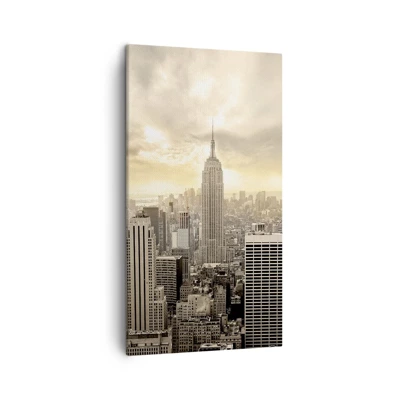 Schilderen op canvas - New York geweven van grijs - 45x80 cm