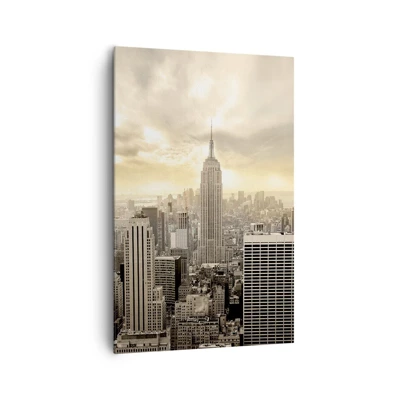 Schilderen op canvas - New York geweven van grijs - 80x120 cm