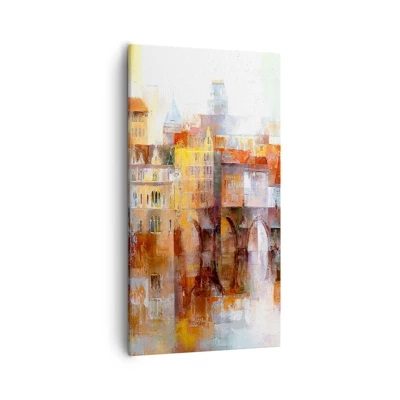 Schilderen op canvas - Ook onder de brug is het mooi - 55x100 cm