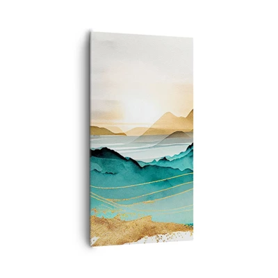 Schilderen op canvas - Op de rand van abstractie – landschap - 65x120 cm