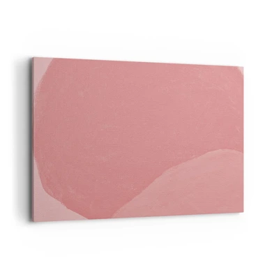 Schilderen op canvas - Organische compositie in roze - 100x70 cm
