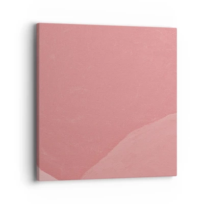 Schilderen op canvas - Organische compositie in roze - 40x40 cm