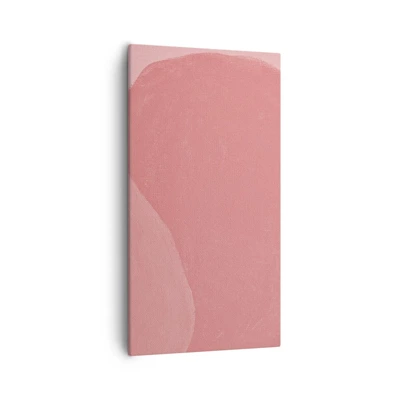Schilderen op canvas - Organische compositie in roze - 55x100 cm