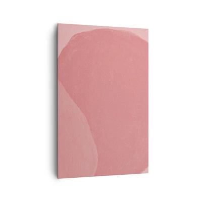 Schilderen op canvas - Organische compositie in roze - 80x120 cm