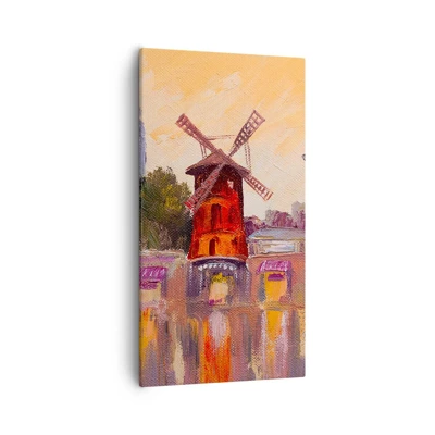 Schilderen op canvas - Parijse iconen – Moulin Rouge - 55x100 cm