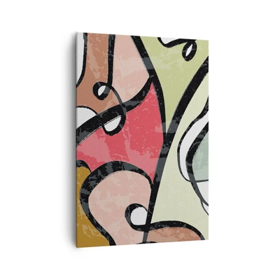 Schilderen op canvas - Pirouettes tussen kleuren - 70x100 cm