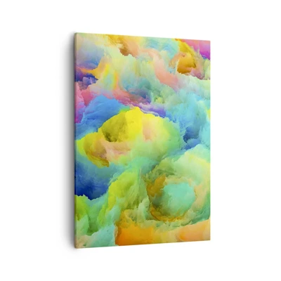 Schilderen op canvas - Regenboog dons - 50x70 cm