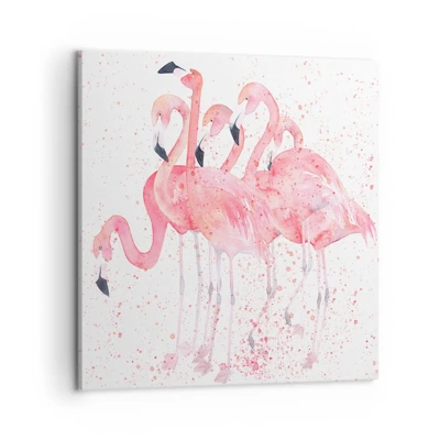 Schilderen op canvas - Roze ensemble - 50x50 cm