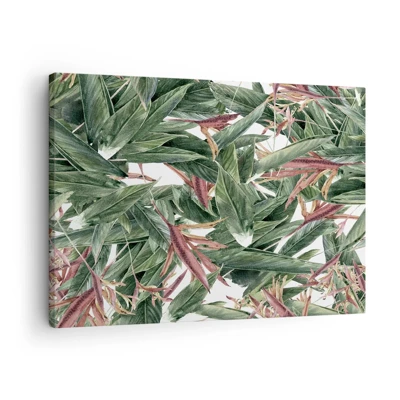 Schilderen op canvas - Smaragd-lila struikgewas - 70x50 cm