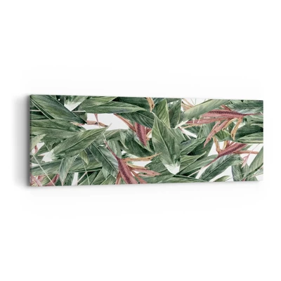 Schilderen op canvas - Smaragd-lila struikgewas - 90x30 cm