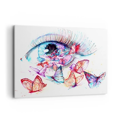 Schilderen op canvas - Sprookjesachtige ogen charme - 100x70 cm