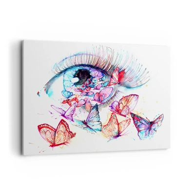 Schilderen op canvas - Sprookjesachtige ogen charme - 120x80 cm
