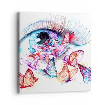 Schilderen op canvas - Sprookjesachtige ogen charme - 30x30 cm