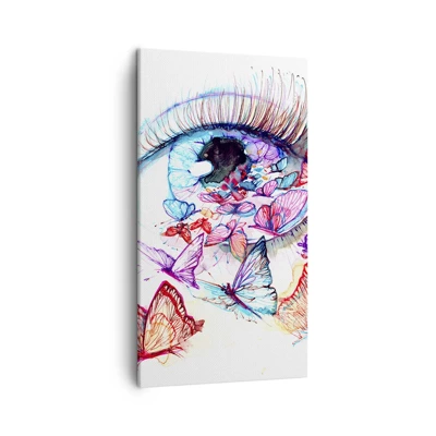 Schilderen op canvas - Sprookjesachtige ogen charme - 45x80 cm