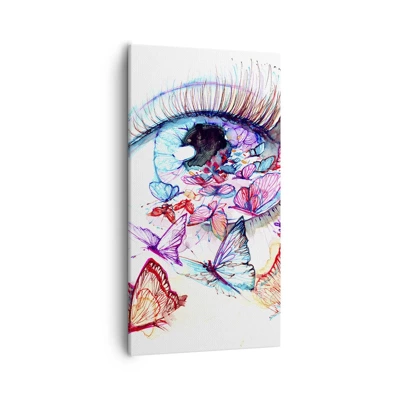 Schilderen op canvas - Sprookjesachtige ogen charme - 55x100 cm