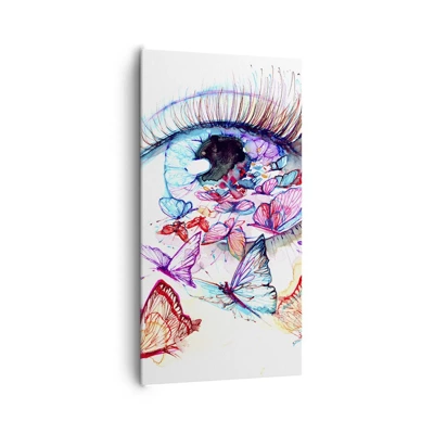 Schilderen op canvas - Sprookjesachtige ogen charme - 65x120 cm