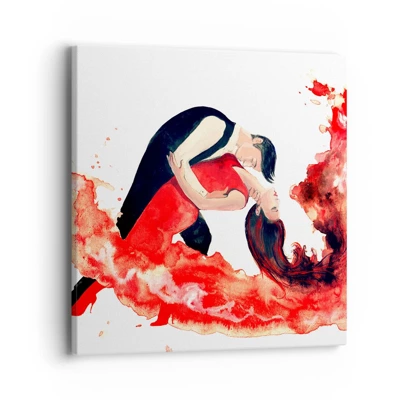 Schilderen op canvas - Tango - een sensuele golf - 40x40 cm