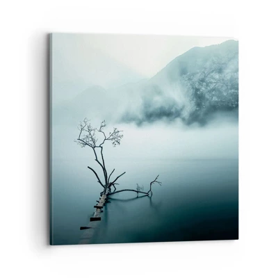 Schilderen op canvas - Van water en mist - 70x70 cm