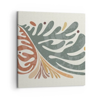 Schilderen op canvas - Veelkleurig blad - 50x50 cm