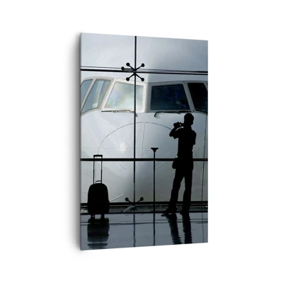 Schilderen op canvas - Vis a vis op de luchthaven - 80x120 cm