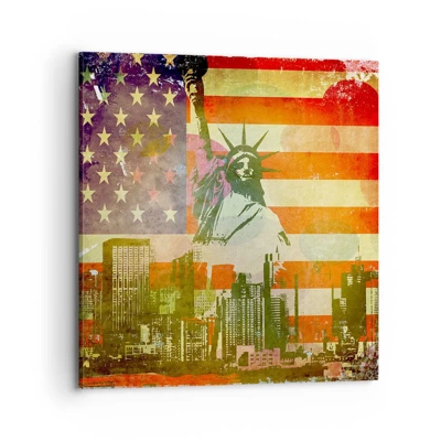 Schilderen op canvas - Viva America! - 70x70 cm