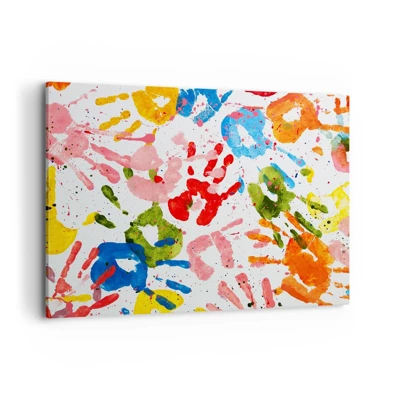 Schilderen op canvas - Volg de voetstappen - 120x80 cm