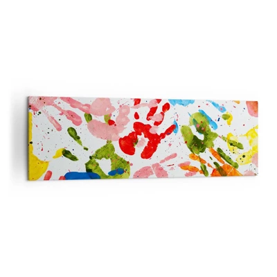 Schilderen op canvas - Volg de voetstappen - 160x50 cm