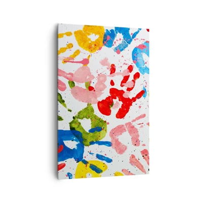 Schilderen op canvas - Volg de voetstappen - 80x120 cm