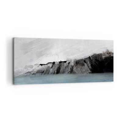 Schilderen op canvas - Water – aarde: botsing der elementen - 100x40 cm