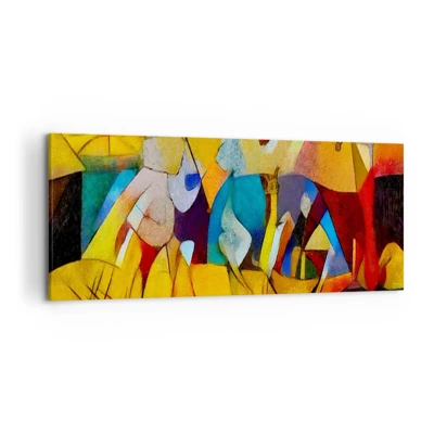 Schilderen op canvas - Zon - leven - vreugde - 120x50 cm