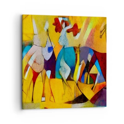 Schilderen op canvas - Zon - leven - vreugde - 70x70 cm