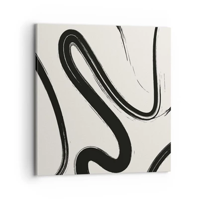 Schilderen op canvas - Zwart-wit eigenzinnigheid - 70x70 cm