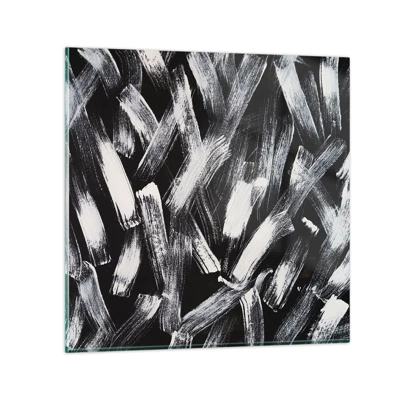 Schilderen op glas - Abstractie in de industriële spirit - 50x50 cm
