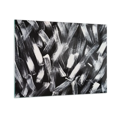 Schilderen op glas - Abstractie in de industriële spirit - 70x50 cm