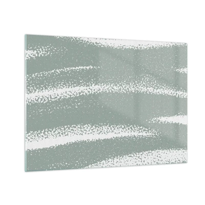 Schilderen op glas - Abstractie in een winterklimaat - 70x50 cm