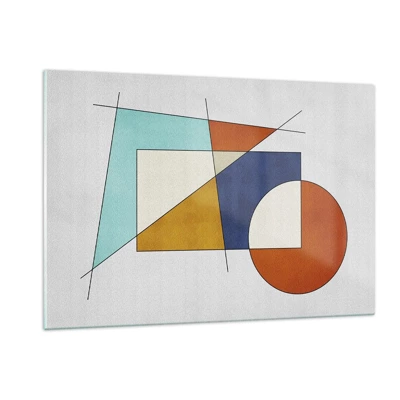 Schilderen op glas - Abstractie: modernistisch plezier - 120x80 cm