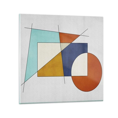 Schilderen op glas - Abstractie: modernistisch plezier - 60x60 cm