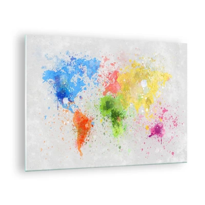 Schilderen op glas - Alle kleuren van de wereld - 70x50 cm
