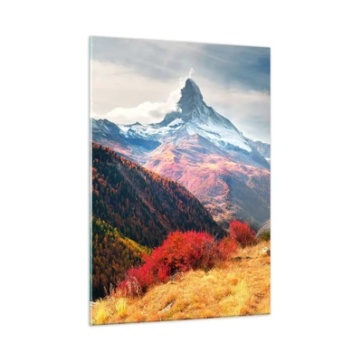 Schilderen op glas - Alpiene herfst - 50x70 cm