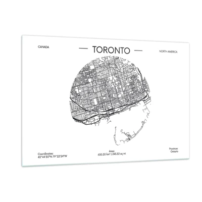 Schilderen op glas - Anatomie van Toronto - 120x80 cm