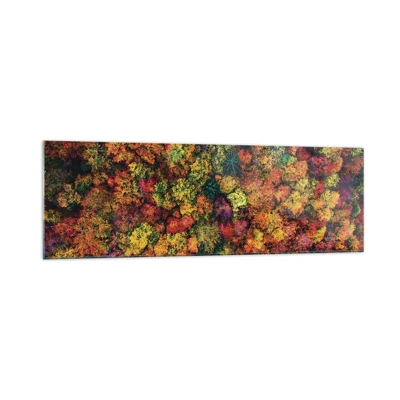 Schilderen op glas - Boeket herfstbomen - 160x50 cm