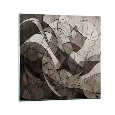 Schilderen op glas - Circulatie van aardekleuren - 50x50 cm