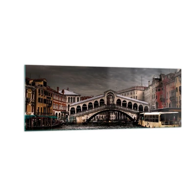 Schilderen op glas - De belofte van een Venetiaanse avond - 140x50 cm