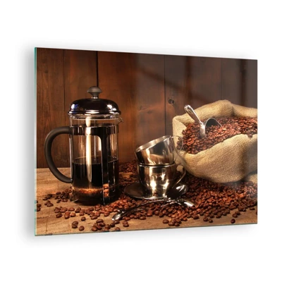 Schilderen op glas - De charme van koffie - aroma en smaak - 70x50 cm