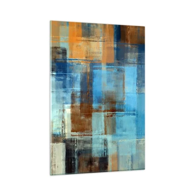 Schilderen op glas - Door de blauwe sluier - 80x120 cm