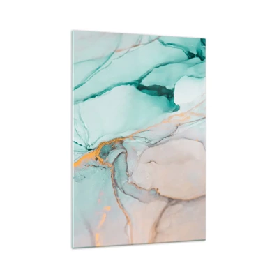Schilderen op glas - Een dans van vormen en kleuren - 70x100 cm