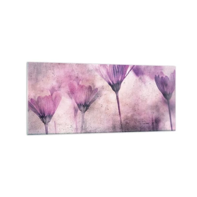 Schilderen op glas - Een droom van bloemen - 120x50 cm