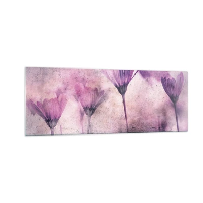 Schilderen op glas - Een droom van bloemen - 140x50 cm